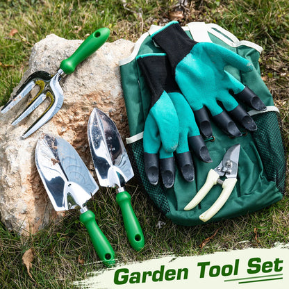 Gardening Tool Set W/ Gloves & Tote